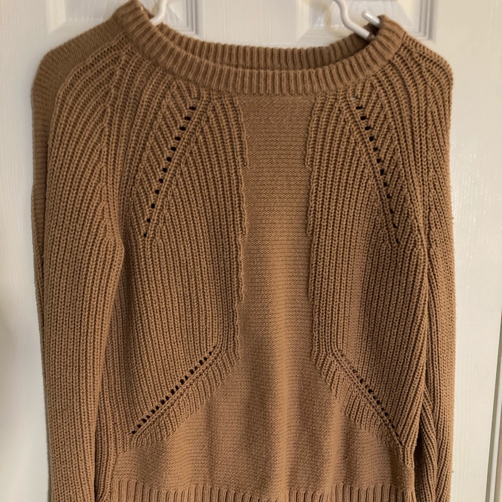 Camel colored knitted sweater